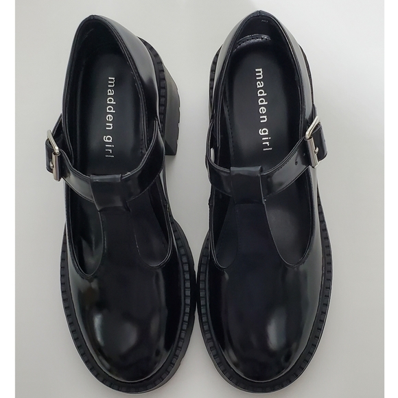 New Madden Girl Thrivee Mary Jane loafers block heel platform patent goth y2k - Picture 12 of 15
